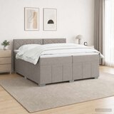  Boxspring krevet s madracem Sivosmeđa 200 x 200 cm Tkanina | shoptok.hr
