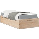 The Living Store Postelja z vzmetnico 90x190 cm trdna borovina - Postelja, (21611101) | Shoptok.si