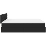 vidaXL Otomanski posteljni okvir z vzmetnicami črn 160x200cm um. usnje | Shoptok.si