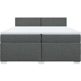 vidaXL Krevet s oprugama i madracem tamnosivi 200 x 200 cm od tkanine | shoptok.hr
