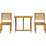 Bistro set za vrt 3 pcs Smeđa Čvrsto drvo akacije | shoptok.hr