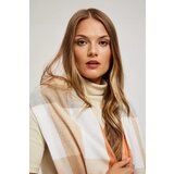 Marisse Orange Checkered Scarf With Fringes | ePonuda.com