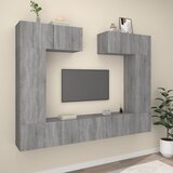  6-dijelni set TV ormarića sivog sonome konstruirano drvo | shoptok.hr