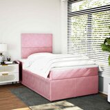 Box spring krevet s madracem ružičasti 120 x 200 cm baršunasti | shoptok.hr