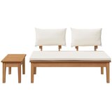  Vrtna klupa i set stolica 2 pcs Krema i smeđa | shoptok.hr