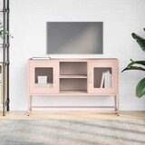  TV ormarić ružičasti 100,5x39x60,5 cm čelični Slike