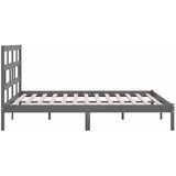  Okvir za krevet od masivne borovine sivi 200 x 200 cm | shoptok.hr