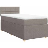  Krevet s oprugama i madracem smeđesivi 90x190 cm od tkanine | shoptok.hr