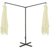  Dvostruki suncobran s čeličnim stupom boja pijeska 600 x 300 cm | Eponuda.com