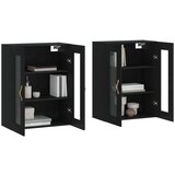  Zidni ormarići 2 kom crni od konstruiranog drva | shoptok.hr