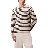 Calvin Klein Jeans Majice z dolgimi rokavi LS COMPACT RIB STRIP LV14LC207G Bela Cene