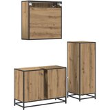  Set namještaja za kupaonicu 3 kom. Umjetnički hrast | shoptok.hr