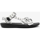 Resti White and black women's sandals with bow Oyall | Shoptok.si