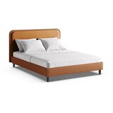 Micadoni Narančasti tapecirani bračni krevet s podnicom 140x200 cm Aveline – Cijene