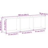  Zidni ormarić boja smeđeg hrasta 100x16x30 cm konstruirano drvo | shoptok.hr