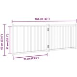 vidaXL Vrata za pse zložljiva 2 panela črna 160 cm topolovina | Shoptok.si
