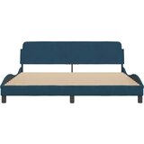  Okvir za krevet s uzglavljem Dover plavi 180x200 cm baršunasti | shoptok.hr