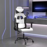 vidaXL Igraća stolica bijelo-crna od umjetne kože | shoptok.hr