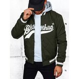 DStreet Green Men's Quilted Baseball Jacket