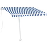  Tenda na ručno uvlačenje LED 300 x 250 cm plavo-bijela | shoptok.hr