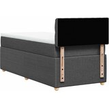  Okvir kreveta s oprugama i madrac tamnosivi 80x200cm od tkanine | shoptok.hr