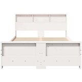  Krevetna konstrukcija Bijelo 140 x 190 cm Masivna borovina | shoptok.hr