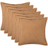  Presvlaka za jastuk 6 pcs HOUTEN Bež 45 x 45 cm Boucl&amp;eacute; Slike