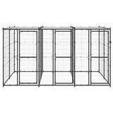 vidaXL Zunanji pasji boks jeklo s streho 7,26 m² | Shoptok.si