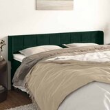  Uzglavlje s ušima tamnozeleno 163x16x78/88 cm baršunasto | shoptok.hr