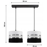  Luster na sajli CORAL 2xE27/60W/230V crno-bela | Eponuda.com