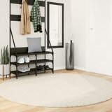  Čupavi tepih PAMPLONA s visokim vlaknima moderni krem Ø 200 cm | shoptok.hr