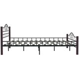  Za krevet crni metalni 200 x 200 cm | shoptok.hr