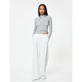 Koton Basic Knitwear Sweater Light Stand Collar Ribbed | shoptok.hr