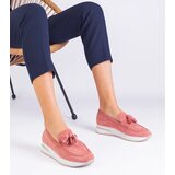 Gemre Pink women's platform loafers with Selerina embellishment | Shoptok.si