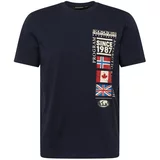 Napapijri Majica 'TURIN 1' svetlo bež / modra / marine / rdeča