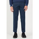 ALTINYILDIZ CLASSICS Men's Navy Blue Comfort Fit Relaxed Fit Side Pocket Cotton Diagonal Patterned Trousers cene