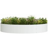  Prsten za saksiju 5 pcs Bijelo 120 x 120 x 20 cm Čelična vrata | shoptok.hr