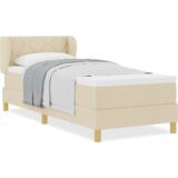 Krevet s oprugom s madracem u krem boji - 80x200 cm | shoptok.hr