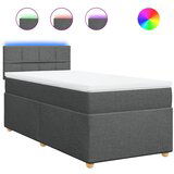 Maison Chic Box spring postelja - Vzmetna postelja z vzmetnico temno siva 100x200 cm blago SL16595, (21895960) | Shoptok.si