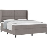 Box spring krevet Sivo-smeđa 180 x 200 cm tkanina - Sivo-smeđa 180 x 200 cm S gumbima | shoptok.hr
