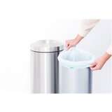 Brabantia Jeklen koš za smeti v mat srebrni barvi 30 l Flame Guard – | Shoptok.si