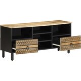 TV ormarić crni 100x33,5x46 cm Puno grubo drvo Mango | Eponuda.ba