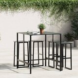  Barski stol crni 100x100x110 cm od čelika obloženog prahom | Eponuda.com