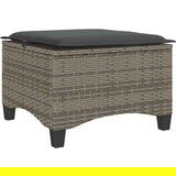 vidaXL Vrtni stolčki z blazinami 2 kosa Grey 55x55x36 cm Poly Rattan | Shoptok.si