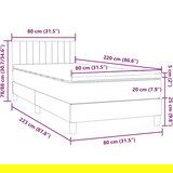 Box spring postelja z vzmetnico roza 80x220 cm žamet, (21792751) | Shoptok.si