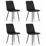  Set od 4 stolice LAVA - crni baršun | shoptok.hr