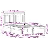  Konstrukcija postelje 2 pcs Voskast rjav 140 x 190 cm, (5000102235) | Shoptok.si