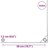 CERADA 650g / m² Maslinasto zelena 3 x 5 m Platno s PVC premazom | shoptok.hr