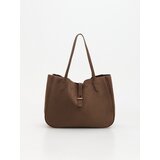 Reserved Torba shopper od umjetne brušene kože - smeđi | shoptok.hr