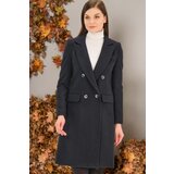 Dewberry Z6672 WOMEN'S COAT-PLAIN NAVY BLUE Cene